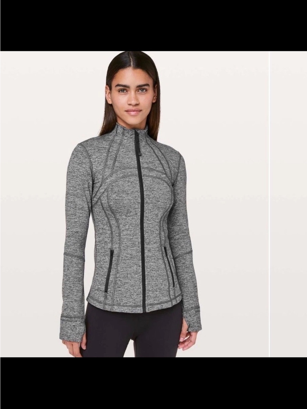 Lululemon Define Jacket Like New Heathered Full Zip Thumbhole Yoga W4AWCS